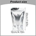 thumbnail image 3 of YardChic 100Pack Silver Resealable Mylar Bags with Clear Window, Mylar Bags for Food Storage, Stand Up Pouches with Tear Notch, Reclosable Zipper Storage Bags, Sealable Treat Bags for Snack, Jewelry, 3 of 4