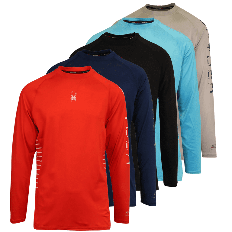 Rashguard Uomo Spyder Maniche Lunghe - UPF 30+ Asciugatura Rapida - Per Surf, Nuoto, Trekking