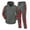 Grey, variant on PMVFHDE Men‘s Casual Spliced Set Mens Sweatsuit Gym Outfits For Men Zipper Sweater And Jogger Pants Two Piece Set Fashion Sportswear Daily Outfit Soft Breathable Comfortable Leisure Wear