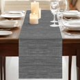 thumbnail image 3 of Modern Minimalist Art Table Runner, Solid Color Gray Linen Print Washable Cotton Linen Table Runners 108 Inches Long, Dresser Scarf Runner for Dining/Living Room/Kitchen/Square Tables 13''x108'', 3 of 9