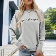 thumbnail image 4 of Grandma Life Sweatshirts for Women 2025 Long Sleeve Crewneck Grandma Sweatshirt Pullover Tops Fall Winter Outfits, 4 of 5