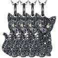 thumbnail image 1 of Collares de gatos modernos CatNeck05 4Pzas Black Cat Negro Metal Cadena y Dije., 1 of 2
