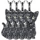 thumbnail image 1 of Collares de gatos modernos CatNeck05 4Pzas Black Cat Negro Metal Cadena y Dije., 1 of 2