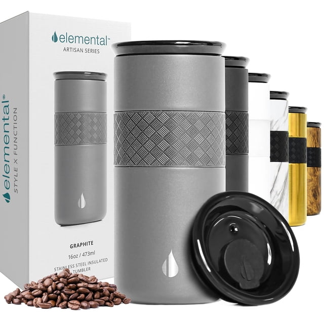 Vaso Térmico Elemental Artisan de Acero Inoxidable Aislado 473 ml