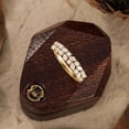 thumbnail image 5 of vylahjewellery Classic Wedding Bridal Ring Pearl & Marquise Diamond Wedding Band Ring 10K Vermeil Yellow Gold Stackable Anniversary Promise Jewelry Gift for Women, 5 of 6