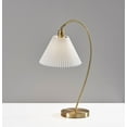 thumbnail image 4 of Adesso Delaney 25.88" 1-Light Antique Brass Table Lamp with Pleated Tapered Shade, 4 of 12