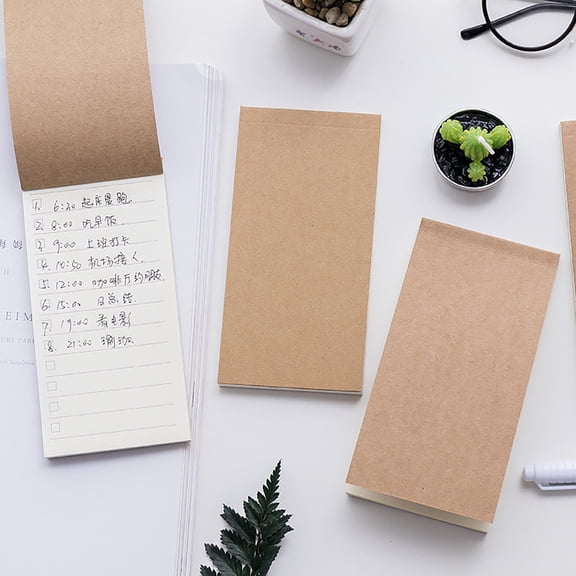 COM1950s Portable Mini Notebook,Tearable Kraft Paper Memo Pad,Unlined Design for Sketching,Journaling,and Doodling,Practical Note Book for Office,Classroom,and Travel Use