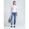 thumbnail image 2 of Scoop Women's Mock Neck Top with Bubble Cap Sleeves, Sizes XS-XXL, 2 of 4