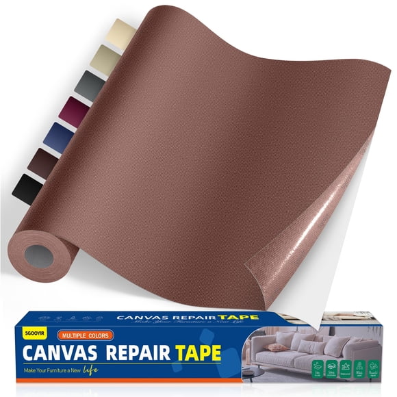 Cinta de Reparación de Lona Sgooyir Impermeable 16x40 cm Marrón Oscuro