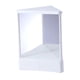 thumbnail image 2 of Espejo de maquillaje transparente con imagen no reversible, soporte para cosméticos blanco, 2 of 9