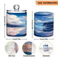 thumbnail image 3 of 4 Pack Train in Blue Sky Qtip Holder Dispenser Clear Plastic Storage Apothecary Jars for Cotton Swabs Balls Pads Floss, 3 of 7