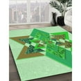 thumbnail image 3 of Ahgly Company Machine Washable Indoor Rectangle Transitional Jade Green Area Rugs, 5' x 8', 3 of 7