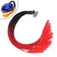 thumbnail image 3 of Trenzas de casco, cola de caballo, rampa de gradiente, cabello rizado, 55 cm, trenza de cola de caballo con rastas B-negro rojo, 3 of 8