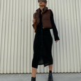 thumbnail image 2 of Shiyifa Veste Courte à Col Montant avec Fermeture Éclair pour Femmes, 2 of 7