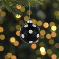 thumbnail image 2 of Northlight Polka Dot Christmas Glass Ball Ornaments - 4" - Black and White - Set of 2, 2 of 5