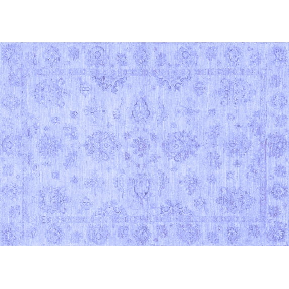 Ahgly Company Indoor Rectangle Oriental Blue Traditional Area Rugs, 8' x 10'