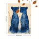thumbnail image 3 of Qisvanset 12x16 Inch With Frame 2D Flat Wall Art Blue Cheetah Animal Illustration Living Room Home Gift Art, 3 of 8