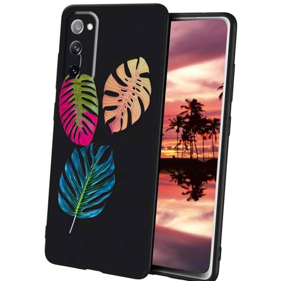 Colorful-Monstera-Leaves-51 Phone Case, Degined for Samsung Galaxy S20 Case Men Women, Flexible Silicone Shockproof Case for Samsung Galaxy S20