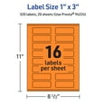thumbnail image 6 of Avery Printable Rectangle Labels, Bright Orange, 1" x 3", 320ct, 6 of 11