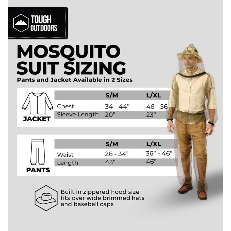 Free Shipping! Tough Outdoors Mosquito Suit Mesh Bug Pants and