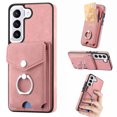 thumbnail image 1 of TECH CIRCLE Case for Samsung Galaxy S22 6.1", [Built-in 2 Micro-SIM Card Slots] Slim Soft Shockproof Protective Cover with Ring Holder Stand + Card Holder Pocket + Eject Pin Holder - Pink, 1 of 8