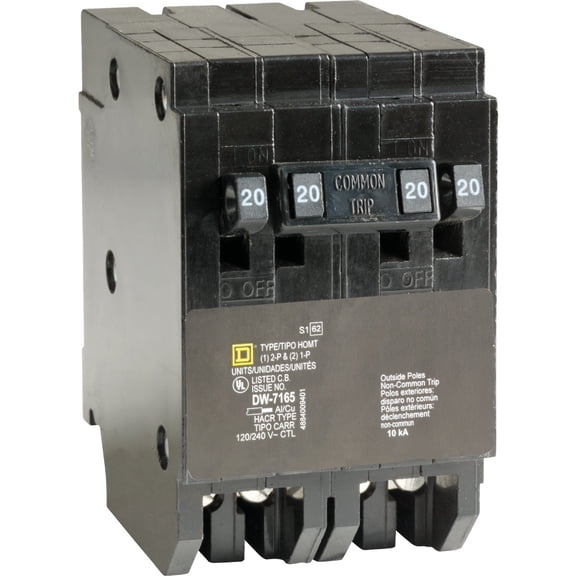 Square D Circuit Breaker HOMT2020220CP - 20 Amps, 120/240V - 5 Pack