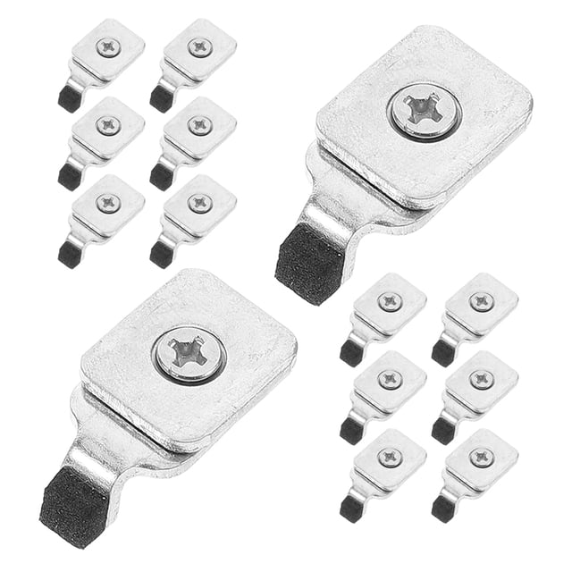 COMPUKAS 20Ud Accesorios Para Riel De En Hierro Plateado Que Evitan Deslizamiento Y Mantienen Fijas