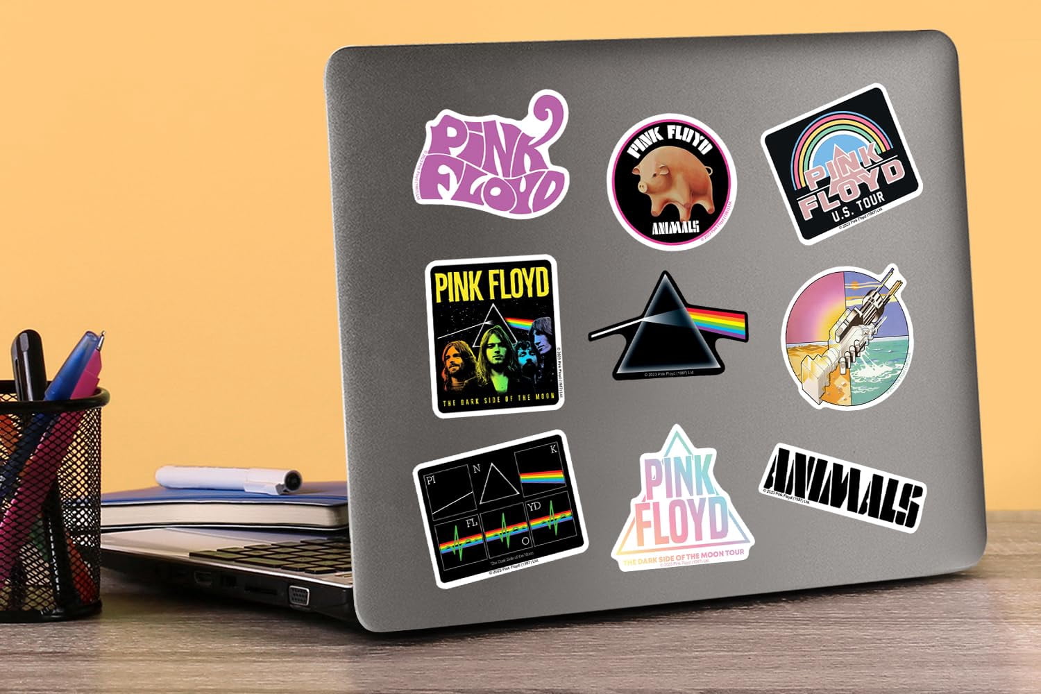 Pink Floyd 200ct Vinyl Large Deluxe Stickers Variety Pack - Laptop, Water Bottle, Scrapbooking, Tablet, Skateboard, Indoor/Outdoor