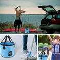 thumbnail image 3 of Premium Collapsible Bucket with Handle,Portable Camping Bucket,Ultra Lightweight Outdoor Basin Fishing Bucket,Folding Bucket for Fishing,Camping,Hiking,Car Washing,Boating Gardening, 3 of 8
