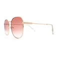 thumbnail image 6 of Womens Nerdy Oversized Rectangle Metal Rim Fashion Sunglasses Gold - Burgundy, 6 of 8