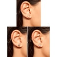 thumbnail image 3 of Believe by Brilliance-Women's 14kt plated, Cubic Zirconia Opal earring Set of 3, 3 of 4