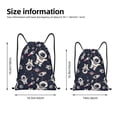 thumbnail image 2 of Xecao Cartoon Spaceship Pattern Sports Drawstring Backpack - String Swim Gym Bag with Wet Proof Pocket for Women&Men-Medium, 2 of 6