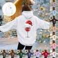 thumbnail image 2 of larppty Hoodies for Women Oversized Christmas Sweatshirt Loose Fit Cute Hoodie Drawstring Fall Pullover with Pocket (Grey, XL), 2 of 8