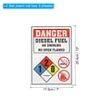 thumbnail image 2 of Etiquetas adhesivas de advertencia Uxcell 7x10" Peligro combustible diésel 6 paquetes, 2 of 5