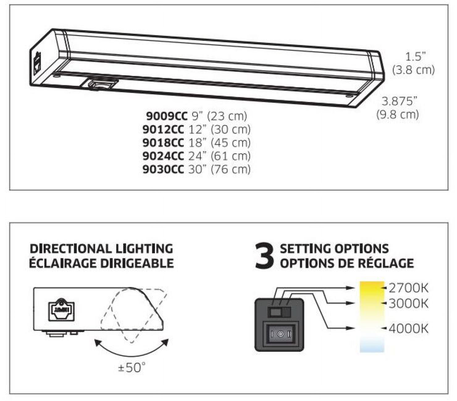 Open Box Dals Lighting 9030Cc Cct Linear 30" Led Under Cabinet Light Bar - White