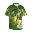 thumbnail image 2 of Balery Friut Avocado Print Men's Hawaiian Shirts Short Sleeve Beach Shirt Relaxed Fit Vacation Button Down Shirts-3X-Large, 2 of 9