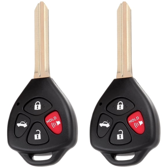 ECCPP 4 Buttons Uncut Keyless Entry Remote Control Car Key Fob Shell Case 07-12 for Toyota Avalon Corolla Venza Camry HYQ12BBY (Pack of 2)