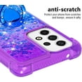 thumbnail image 4 of Clear Case for Samsung Galaxy A23 5G/4G with Ring Kickstand, Bling Gradient Quicksand Glitter Flowing Liquid Floating Case Cover for Samsung Galaxy A23 JB Purple Navy, 4 of 7