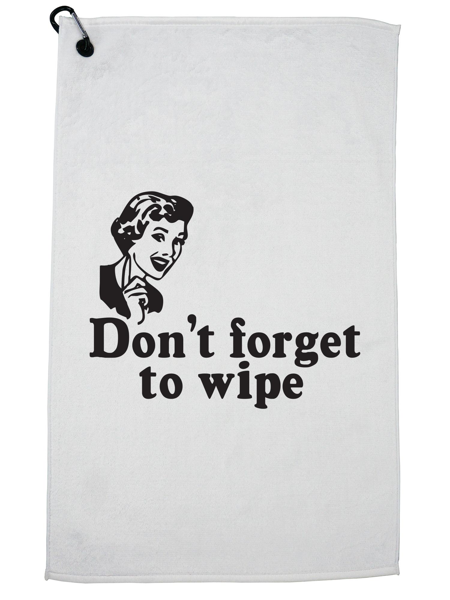 Trendy and Classic Don't To Wipe Graphic Golf Towel with