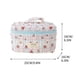 thumbnail image 3 of Juego de 3 bolsas de maquillaje acolchadas de algodón con diseño floral, neceser de viaje para mujeres y niñas, 3 of 9