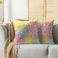 thumbnail image 2 of Spring Pillow Covers 20X20 Inch Set of 2, Yellow Pink Blue Colored Floral Colorful Easter Themed Flower Decorative Throw Pillow Covers Outdoor Farmhouse Cushion Case for Couch Sofa Bed Decor, 2 of 5