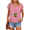 Rose Red, variant on UNISHE Botanical Flower V Neck Short Sleeve Graphic Tee Women's Casual Print Top