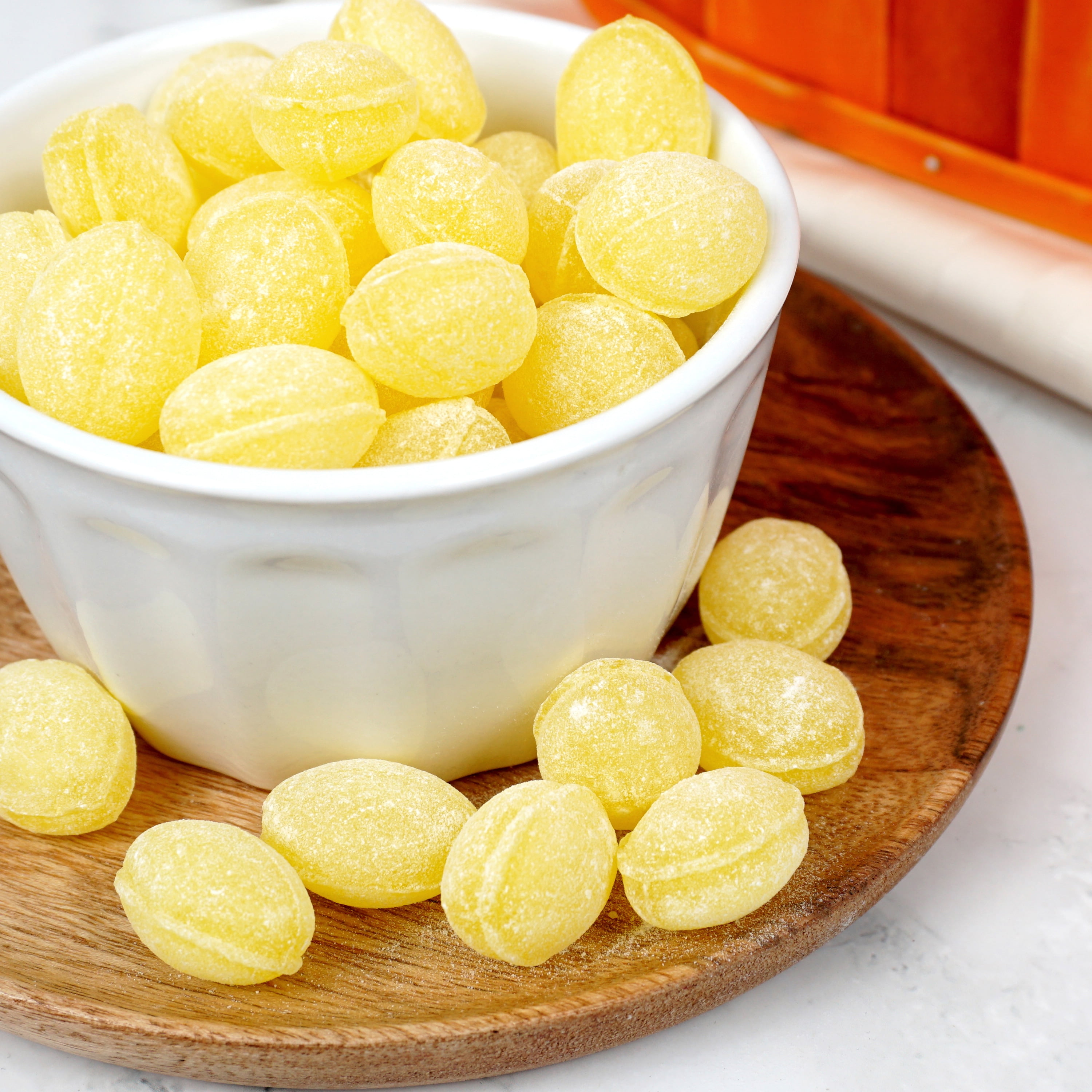 Claeys Sanded Lemon Drops, 5 Pound Bulk Bag (Approx 360 Pieces), Hard Sour Candy, Lemon Flavored Candy