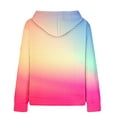 thumbnail image 4 of JTSRKL Kids Girls Tie Dye Print Waffle Knit Hoodie Tops Lightweight Casual Drawstring Long Sleeve Hooded Pullover Sweatshirts Trendy Comfy Athletic T-Shirts with Pockets Hot Pink 5-6 Years, 4 of 5