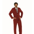 thumbnail image 4 of Fun Shack Mens Newsreader Costume Adult Burgundy Suit 70s TV Movie Fancy Dress Halloween Red XL, 4 of 6