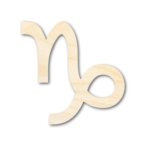 Unfinished Wood Capricorn Sign Shape - Zodiac Craft - up to 46" 7" / 1/4"