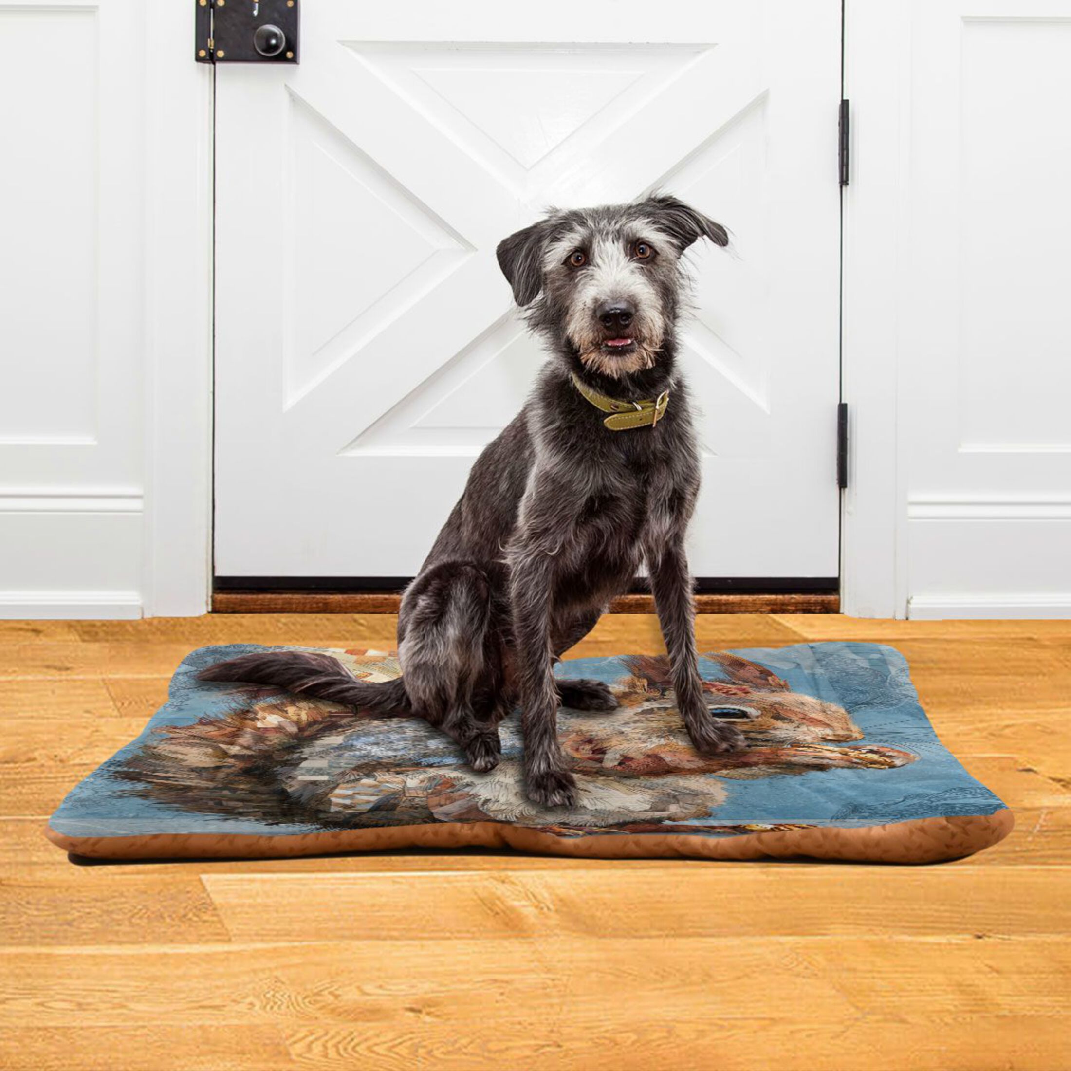 Qxltty Cute Squirrel Ped Pad Wear-resistant and Hard to Bite Through Sleeping Pad for Small Medium Large Dogs Winter Pet Bed 36×24in