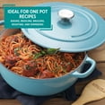 thumbnail image 6 of 4.8qt Cast Iron Enamel Dutch Oven Teal - Spacious &  Cooking Pot, 6 of 7
