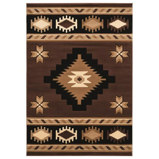 United Weavers of America 2050 10450 24 1 ft. 10 in. x 2 ft. 8 in. Bristol Caliente Brown Rectangle Accent Rug
