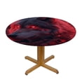 thumbnail image 3 of WYYP The Hungry Appearance of the Wolf Searching for Food, the Fierce Hunter Round Table Cover 100% Polyester Fiber for Picnic Dining Kitchen Farmhouse White, 3 of 8